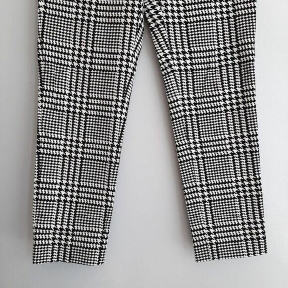 MICHAEL Michael Kors Black and White Plaid Cropped Pants - Picture 7 of 13